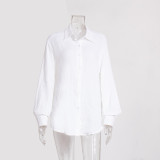 IHOOV Exquisite Cotton Crepe Long Sleeve Shirt