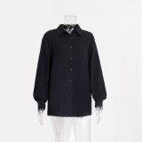 IHOOV Exquisite Cotton Crepe Long Sleeve Shirt