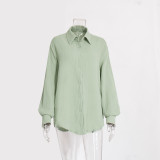 IHOOV Exquisite Cotton Crepe Long Sleeve Shirt