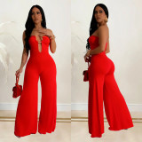 Women Solid off Shoulder Jumpsuit