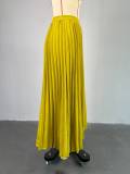 IHOOV Unique Waist-Enhancing Asymmetric Midi A-Line Skirt