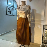 IHOOV Unique Waist-Enhancing Asymmetric Midi A-Line Skirt
