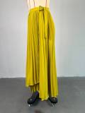 IHOOV Unique Waist-Enhancing Asymmetric Midi A-Line Skirt