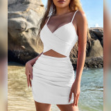 Alluring ihoov Criss-Cross Strap Cutout Mini Dress