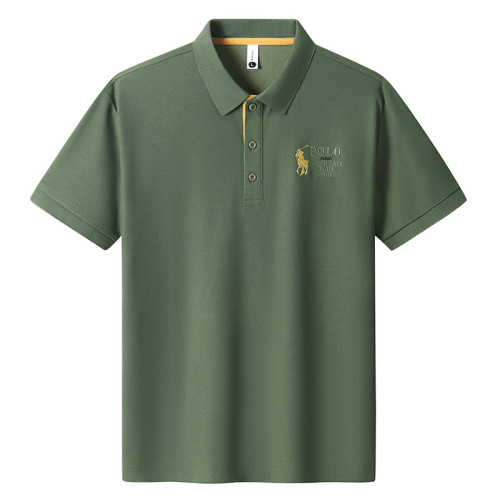 Men's Embroidered Collar Polo Shirt for Business and Leisure