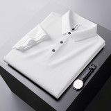 Ihoov Men's Short-sleeved Business Casual Polo Shirt