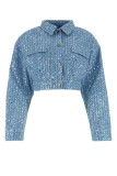 ihoov Seductive Denim Sequin Jacket Short + Shorts