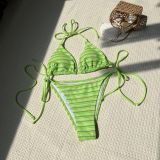 IHOOV Striped Towel Fabric Chic Sexy Bikini