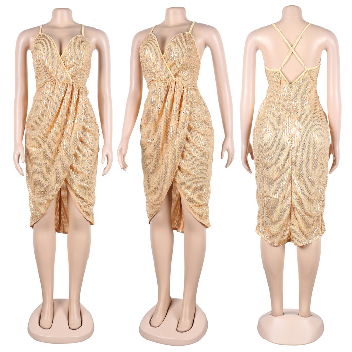 Captivating Beaded Halter Maxi Dress - Perfect for Nightclub