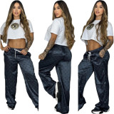 Summer Cropped Tee and Wide-Leg Pants