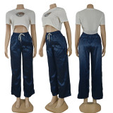 Summer Cropped Tee and Wide-Leg Pants