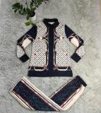 Fashionable Floral Print Patchwork Two-Piece Set