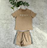 Fashionable Bubble Textured and Embossed Floral Short Sleeve Shorts Set