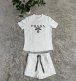 Unique Embroidered and Embossed Short Sleeve Shorts Set