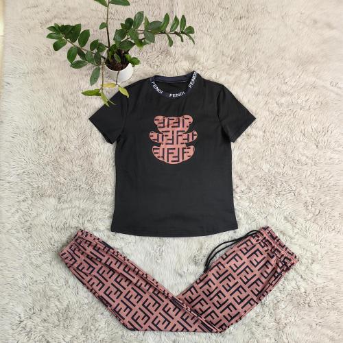 Fashionable Printed Casual Two-Piece Set with Short Sleeves