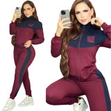 Embroidered Long Sleeve Sportswear Set