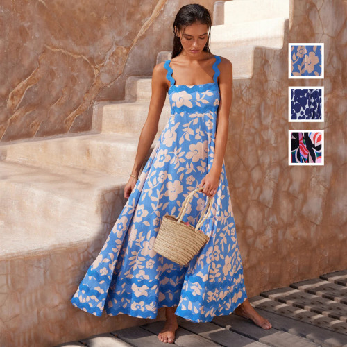 IHOOV Captivating Floral Wave Cami Slip Dress