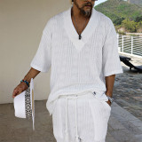 Loose Tee Shorts and Sweater Set