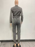 IHOOV Multiple Pockets Versatile Denim Leisure Set
