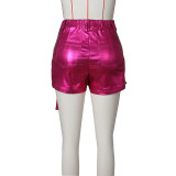 Versatile High-Stretch Irregular Multi-Pocket Cargo A-Line Shorts