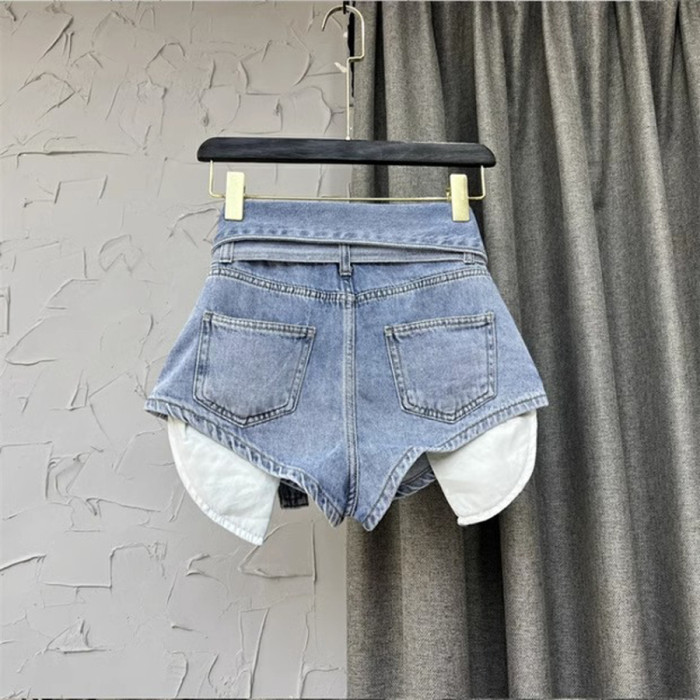 Flared High-Waisted Wide-Leg A-Line Shorts