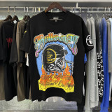 Tidal Hell Star Digital Print Pure Cotton Washed Short Sleeve T-shirt