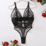 IHOOV Backless Lace women Bodysuit with Adjustable Straps