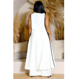 Captivating Camellia Butterfly Bow Sleeveless Maxi Dress and Wide-Leg Pants Set