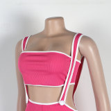 IHOOV Two-Piece Suspender Jumpsuit Set