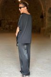 IHOOV Satin V-Neck Relaxed Top & Wide-Leg Pants Set