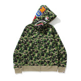 Camouflage Zip-Up Cardigan Hooded