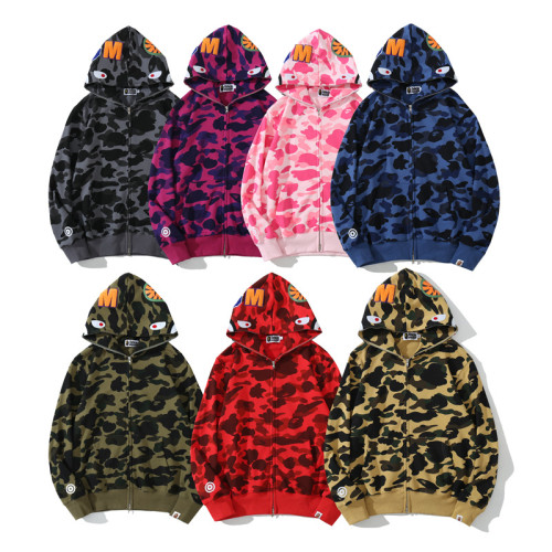 Shark Camouflage Zip-Up Hoodie