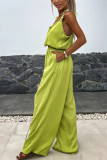 Sleeveless Pocket Jumpsuit by ihoov