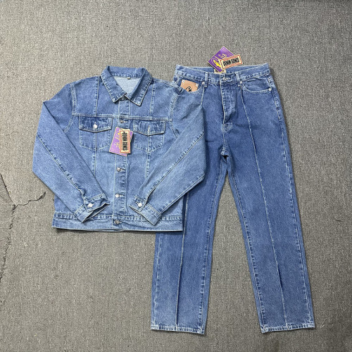 Corteiz Cowboy Jacket with Relaxed Fit Denim Pants