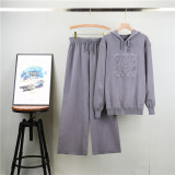 Oversized Hoodie & Wide-Leg Pants Knit Set