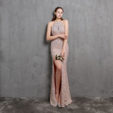 Ihoov Iridescent Sequin Evening Dress for Glamorous Parties