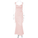 Ihoov Ruffled Backless Dress with Flowing Straps
