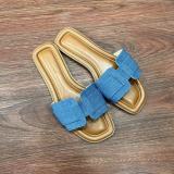 Ihoov Denim Flat Slippers for Women