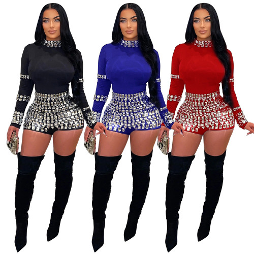 Ihoov Women beaded casual party jumpsuit