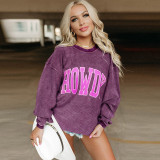 Ihoov Casual Oversized Letter Print Sweatshirt