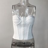 Ihoov Lace Trimmed Bustier with Front Closure