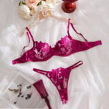 Ihoov Floral Embroidered Lingerie Set