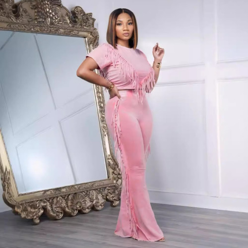 ihoov Comfort Elastic Fringe Two-Piece Set