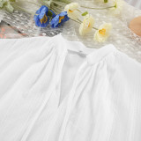 ihoov White Cotton Long Sleeve Lounge Set