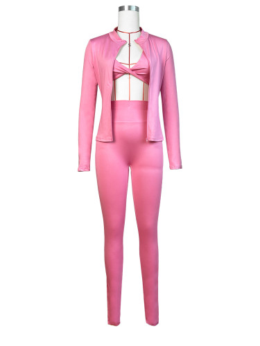 Ihoov Three-Piece Tight-Fit Activewear Set for Ultimate Comfort
