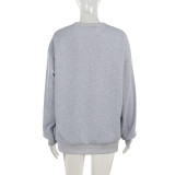 ihoov Oversized Crewneck Sweatshirt & Fitted Shorts Set