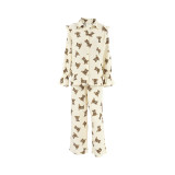 Floral Print Long Sleeve Pajama Set