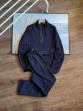 Men's Casual Half-Zip Pullover Hoodie and Jogger Set