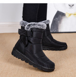 Women's Casual Footwear Waterproof Faux Fur High-Top Winter Boots with Velcro