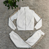 Floral Embossed Long Sleeve and Pants Set for Women